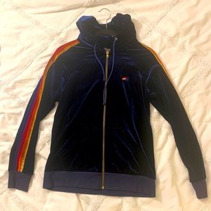 Aviator nation navy velvet hoodie